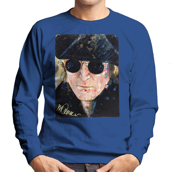 Sidney Maurer Original Portrait Of John Lennon Hat And Sunglasses Men's Sweatshirt