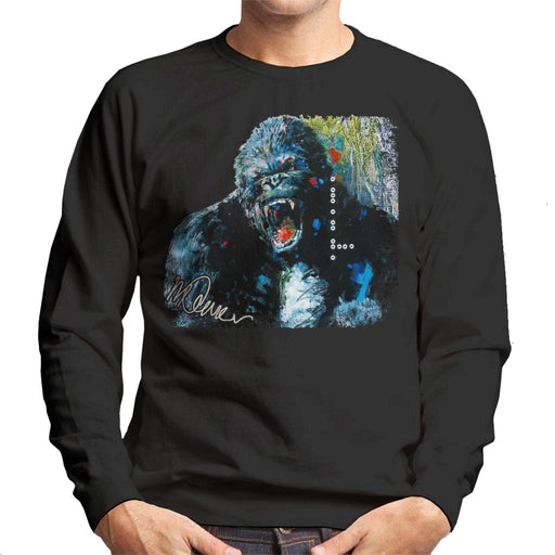 Sidney Maurer Original Portrait Of King Kong Men's Sweatshirt