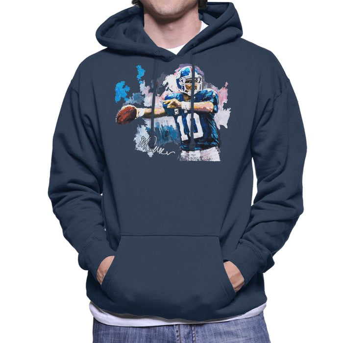 Sidney Maurer Original Portrait Of Eli Manning Giants Men's Hooded Sweatshirt