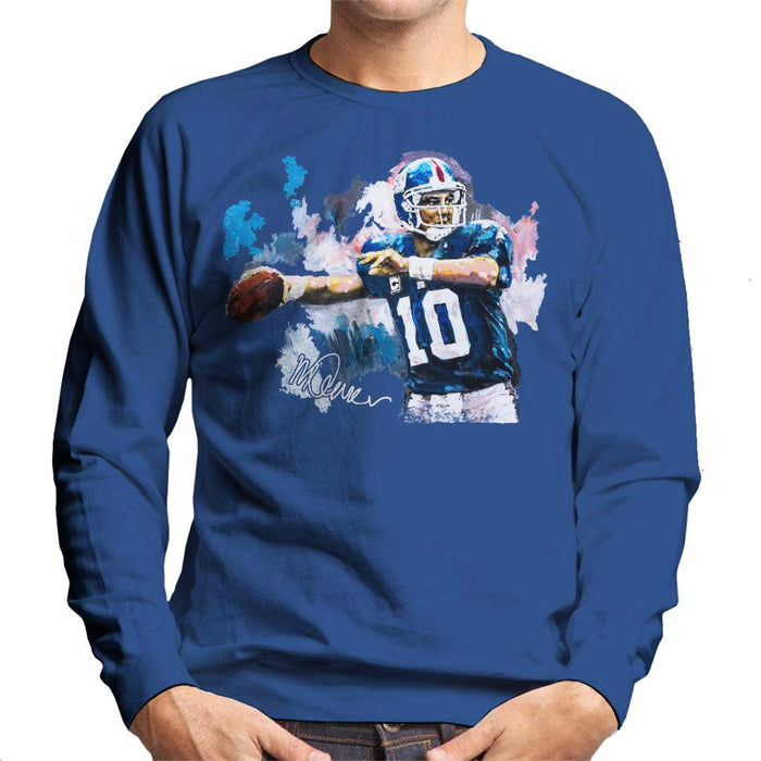 Sidney Maurer Original Portrait Of Eli Manning Giants Men's Sweatshirt
