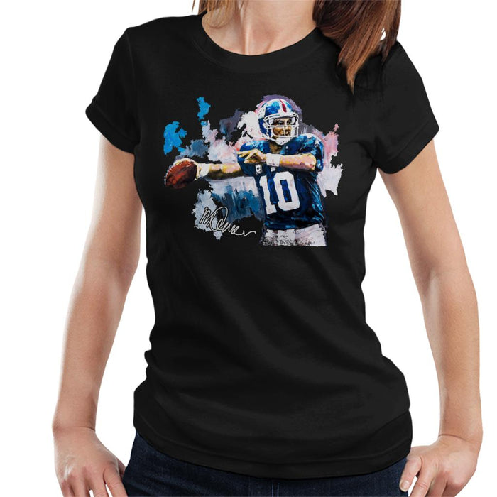 Sidney Maurer Original Portrait Of Eli Manning Giants Women's T-Shirt