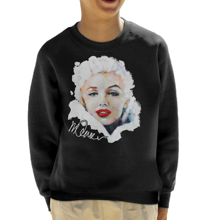 Sidney Maurer Original Portrait Of Actress Marilyn Monroe Kid's Sweatshirt
