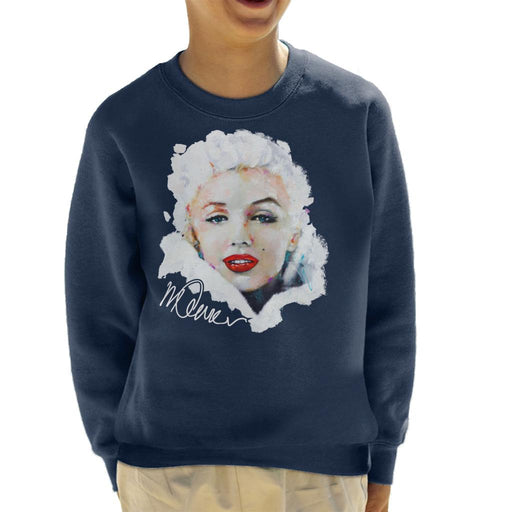 Sidney Maurer Original Portrait Of Actress Marilyn Monroe Kid's Sweatshirt