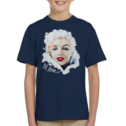 Sidney Maurer Original Portrait Of Actress Marilyn Monroe Kid's T-Shirt