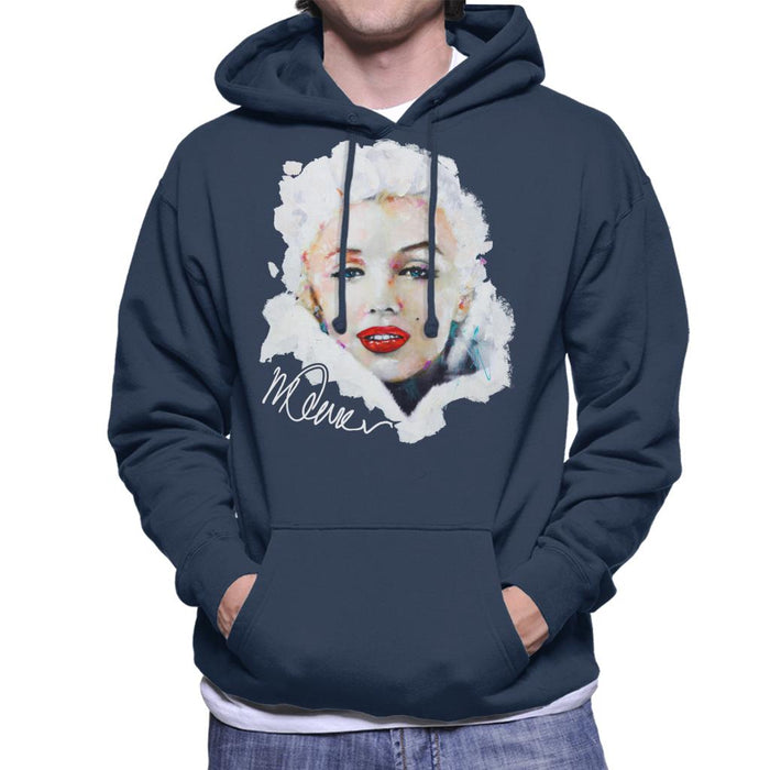 Sidney Maurer Original Portrait Of Actress Marilyn Monroe Men's Hooded Sweatshirt