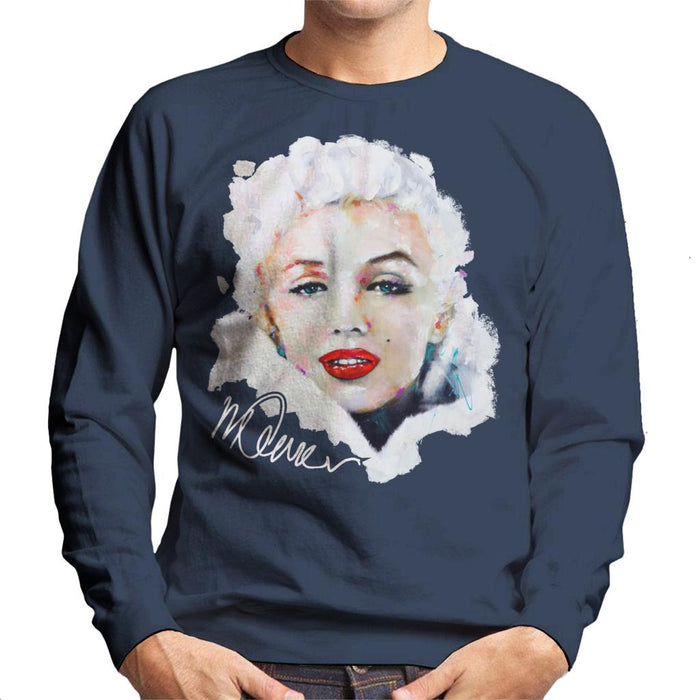 Sidney Maurer Original Portrait Of Actress Marilyn Monroe Men's Sweatshirt