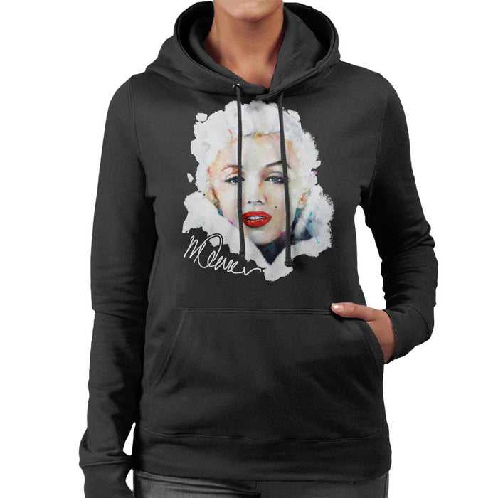 Sidney Maurer Original Portrait Of Actress Marilyn Monroe Women's Hooded Sweatshirt