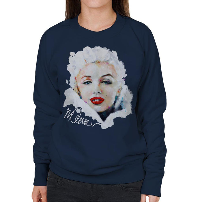 Sidney Maurer Original Portrait Of Actress Marilyn Monroe Women's Sweatshirt