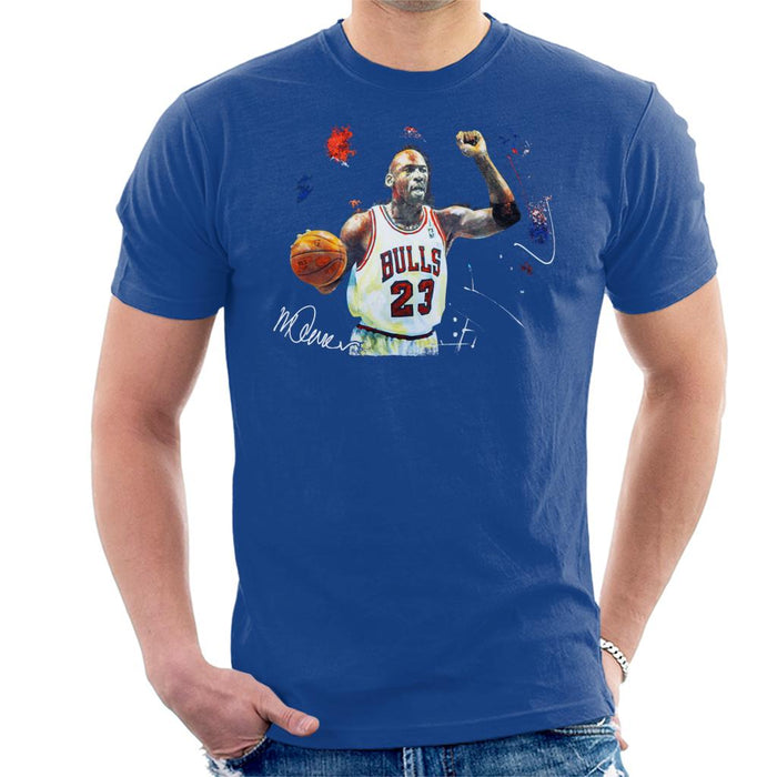 Sidney Maurer Original Portrait Of Michael Jordan Chicago Bulls Basketball Men's T-Shirt