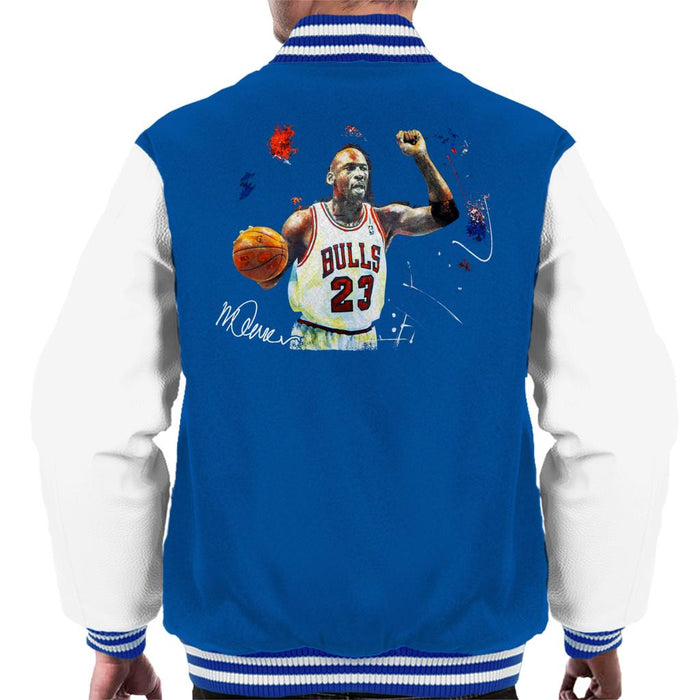 Sidney Maurer Original Portrait Of Michael Jordan Chicago Bulls Basketball Men's Varsity Jacket