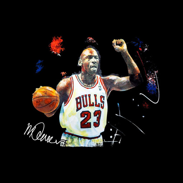 Sidney Maurer Original Portrait Of Michael Jordan Chicago Bulls Basketball Women's Hooded Sweatshirt
