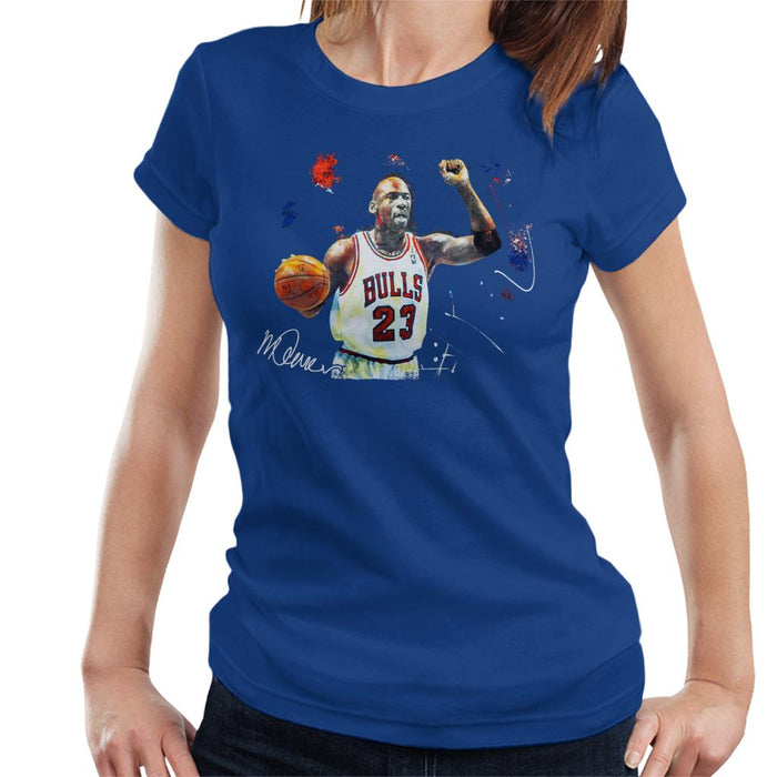 Sidney Maurer Original Portrait Of Michael Jordan Chicago Bulls Basketball Women's T-Shirt