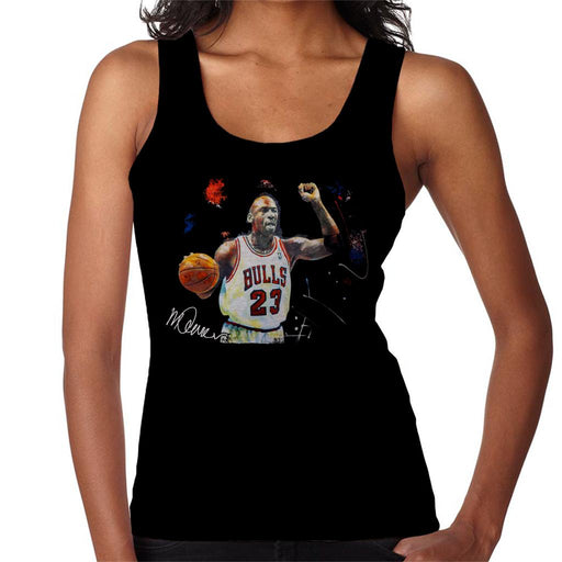Sidney Maurer Original Portrait Of Michael Jordan Chicago Bulls Basketball Women's Vest