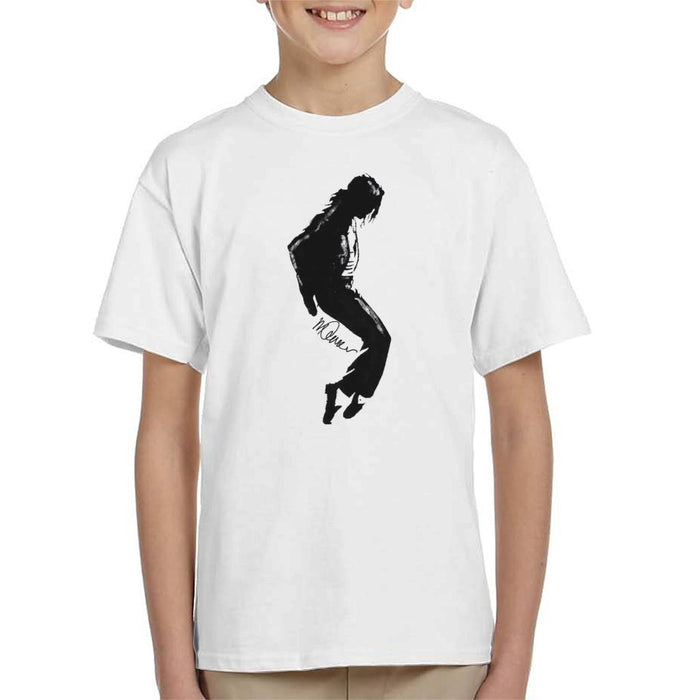Sidney Maurer Original Portrait Of Michael Jackson Silhouette Kid's T-Shirt