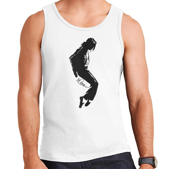 Sidney Maurer Original Portrait Of Michael Jackson Silhouette Men's Vest