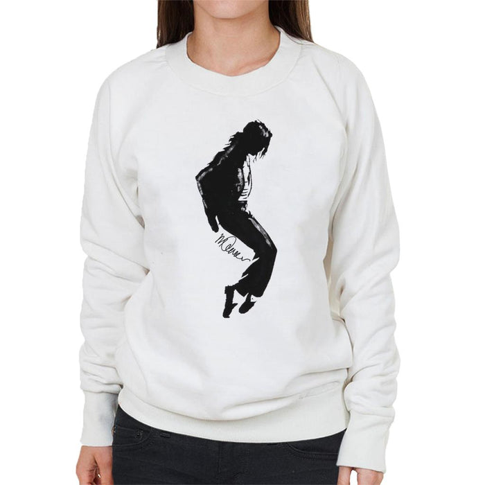 Sidney Maurer Original Portrait Of Michael Jackson Silhouette Women's Sweatshirt