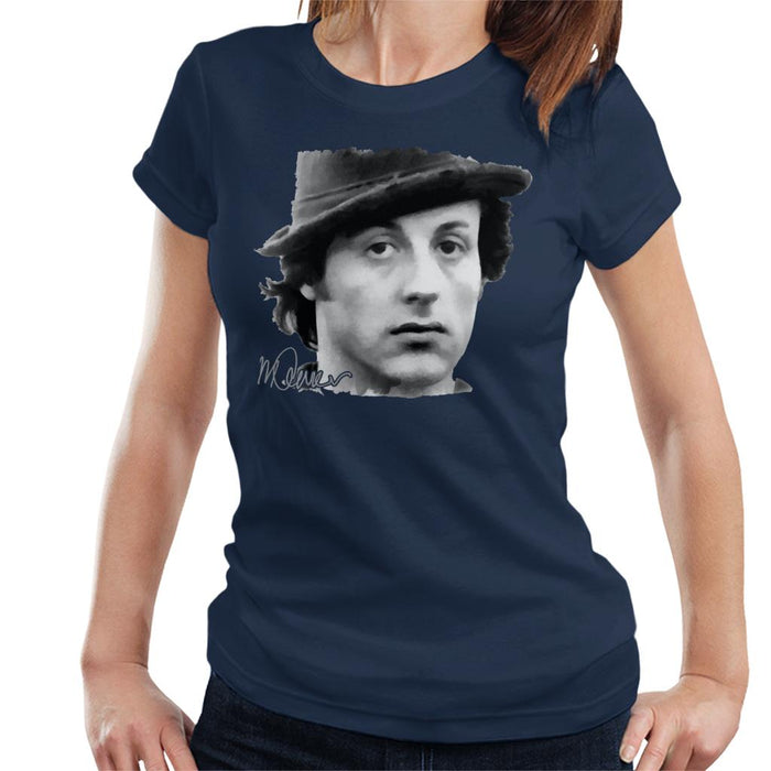 Sidney Maurer Original Portrait Of Sylvester Stallone Hat Women's T-Shirt