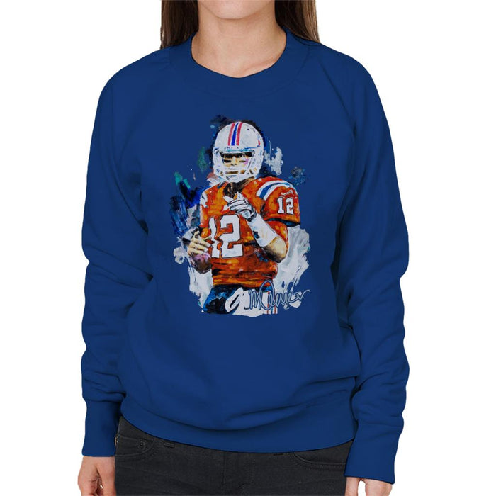 Sidney Maurer Original Portrait Of Tom Brady Patriots Women's Sweatshirt