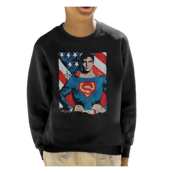 Sidney Maurer Original Portrait Of Superman Christopher Reeve Kid's Sweatshirt