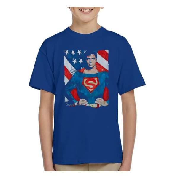 Sidney Maurer Original Portrait Of Superman Christopher Reeve Kid's T-Shirt