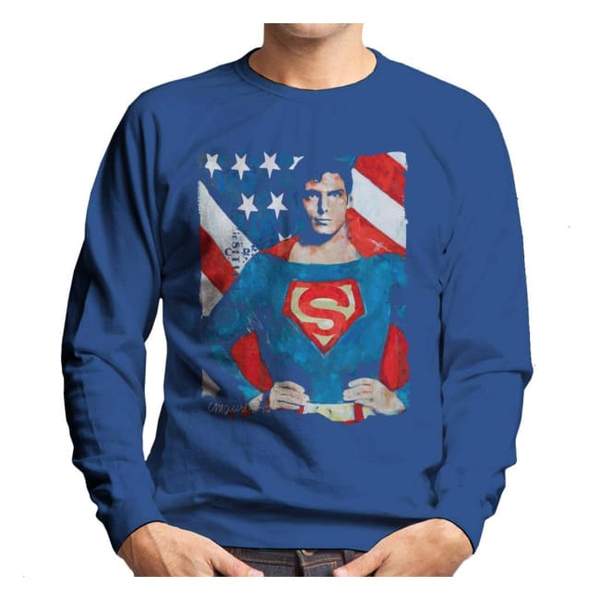 Sidney Maurer Original Portrait Of Superman Christopher Reeve Men's Sweatshirt