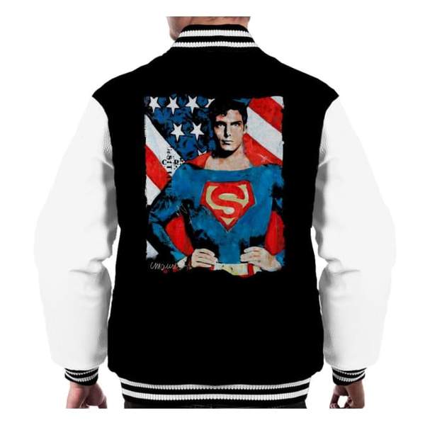 Sidney Maurer Original Portrait Of Superman Christopher Reeve Men's Varsity Jacket