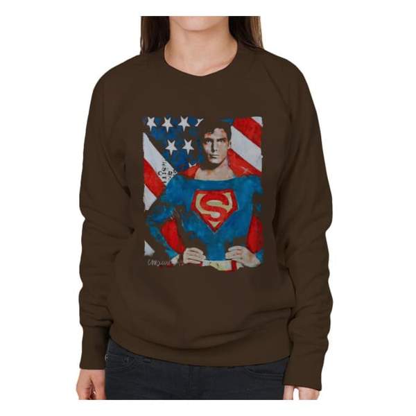 Sidney Maurer Original Portrait Of Superman Christopher Reeve Women's Sweatshirt