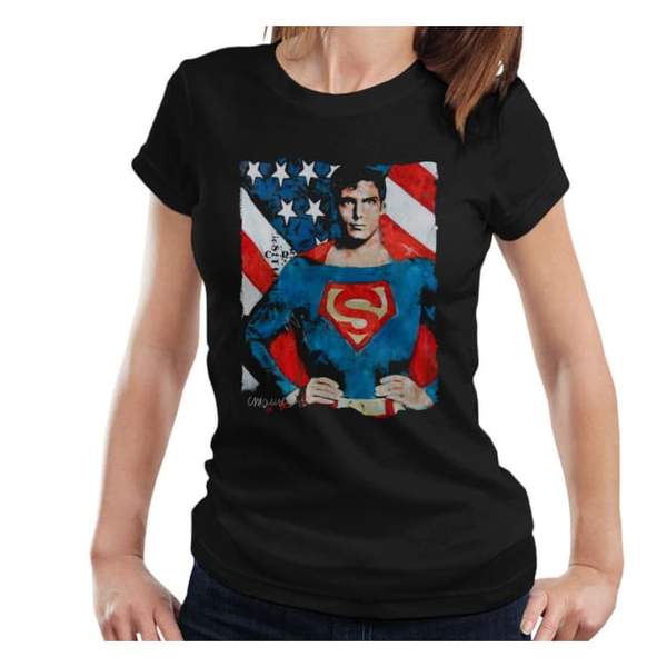 Sidney Maurer Original Portrait Of Superman Christopher Reeve Women's T-Shirt